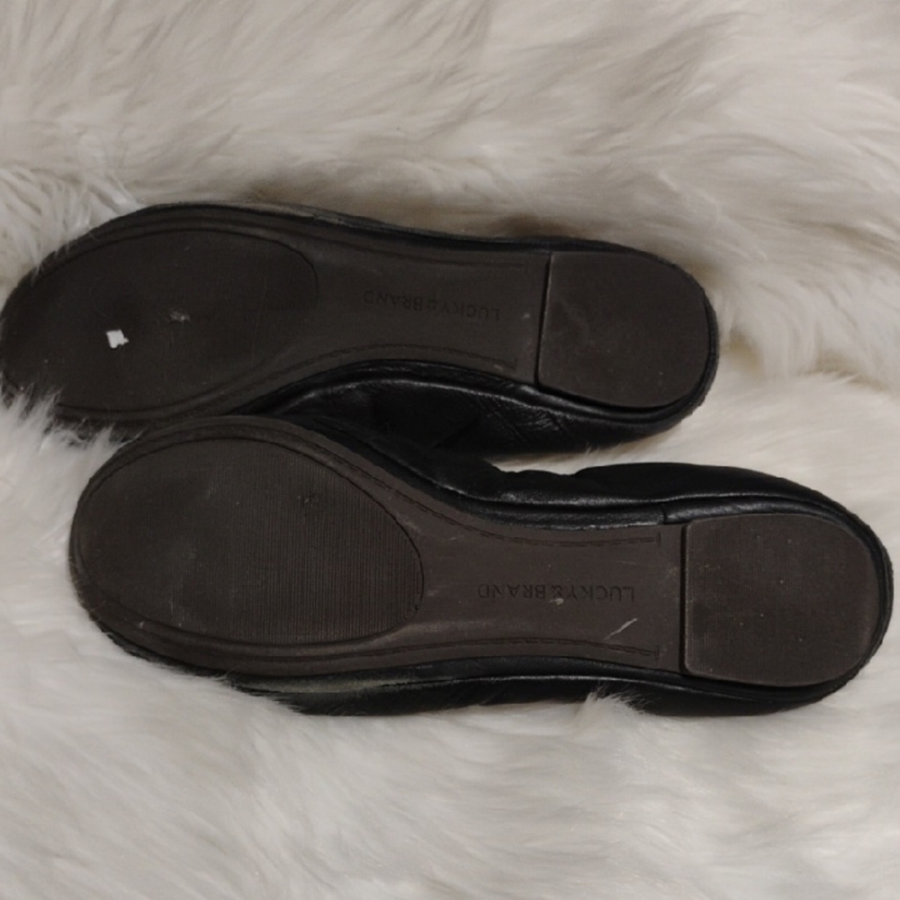 (#47) Lucky Brand Black Leather Ballet Flats Sz.11 - Picture 8 of 8